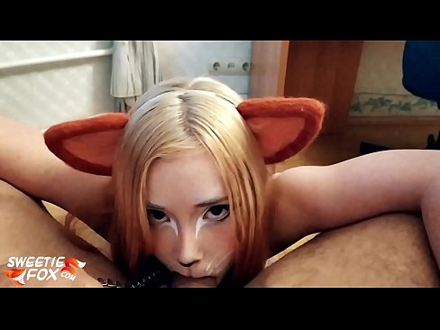 ❤️ Kitsune vale Dick ak kom nan bouch li ❤️ Sèks super nan nou ️❤